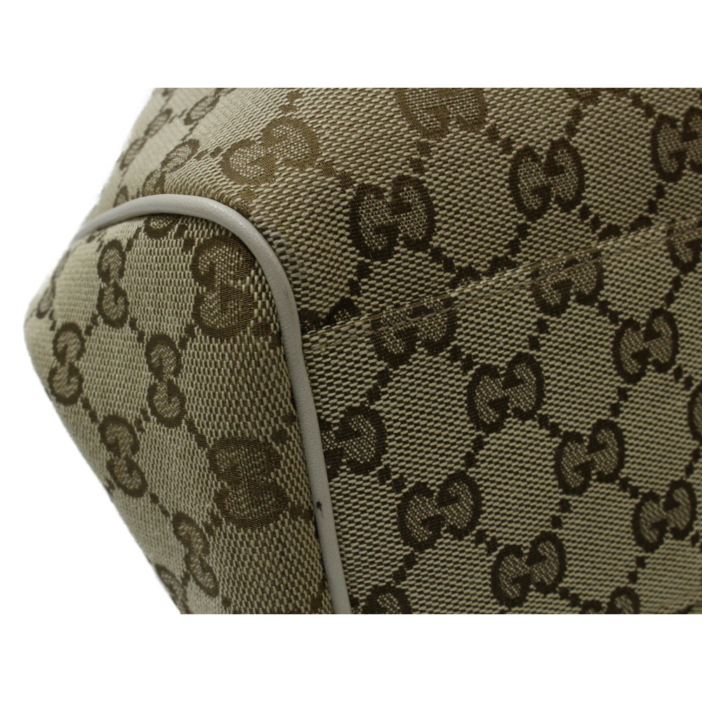 Gucci Tote Bag GG Beige Canvas White Tan - Picture 6 of 7